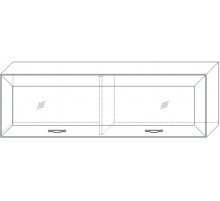 Полка навесная 2 1300 Сиена (Бодега Белый)